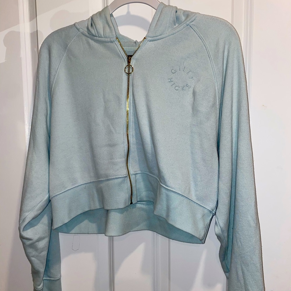 Hollister cropped zip up